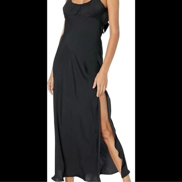 Free People Dresses & Skirts - NWT Free People X Revolve Night Owl Maxi Slip Dress Black Intimately Size XS